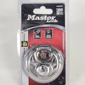 Master Lock 40KADPF Round Padlock with Shielded Shackle, Stainless Steel
